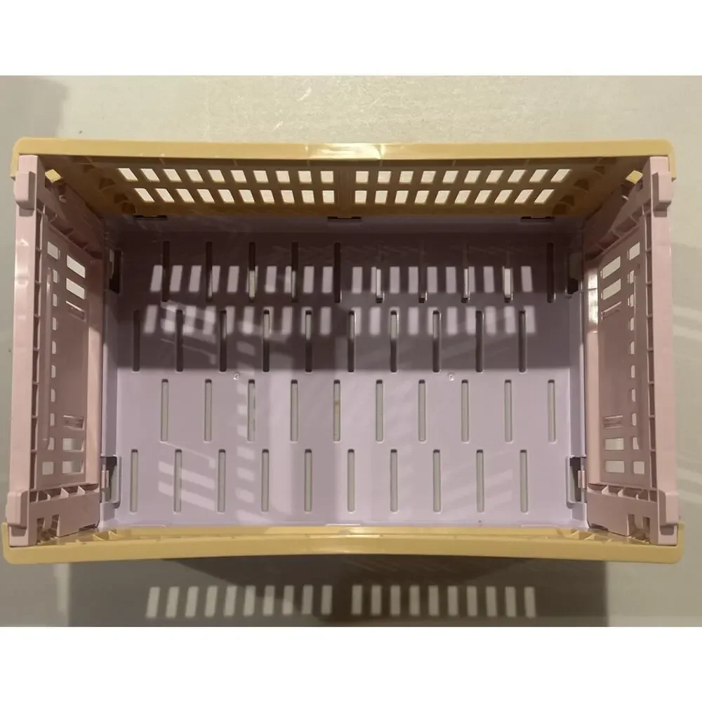 HAY Golden Yellow FOLDING STORAGE CRATE. New SET 12